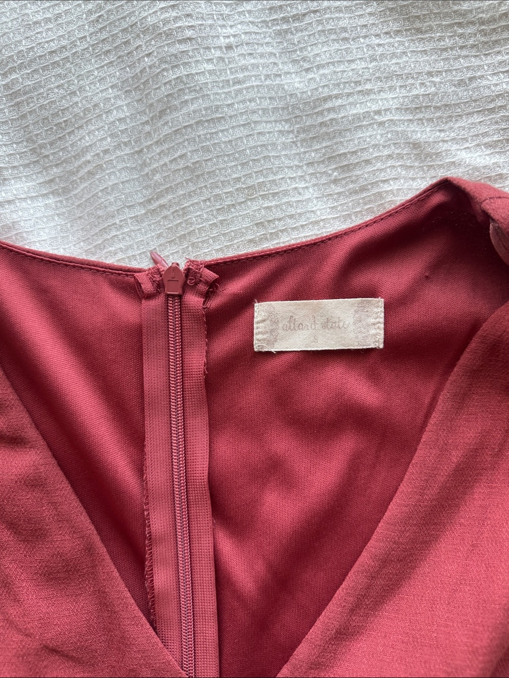Altar'd State Rust Red Wrap Ruffle Romper - Picture 3 of 4